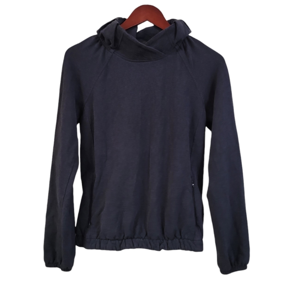 Lululemon Women's Wrap Neck  Pullover Sweatshirt Size 4 Small Pockets